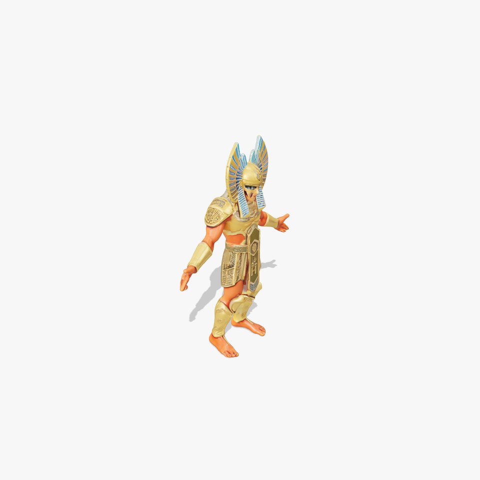 Ancient Egyptian Warrior D Model with Golden Armor